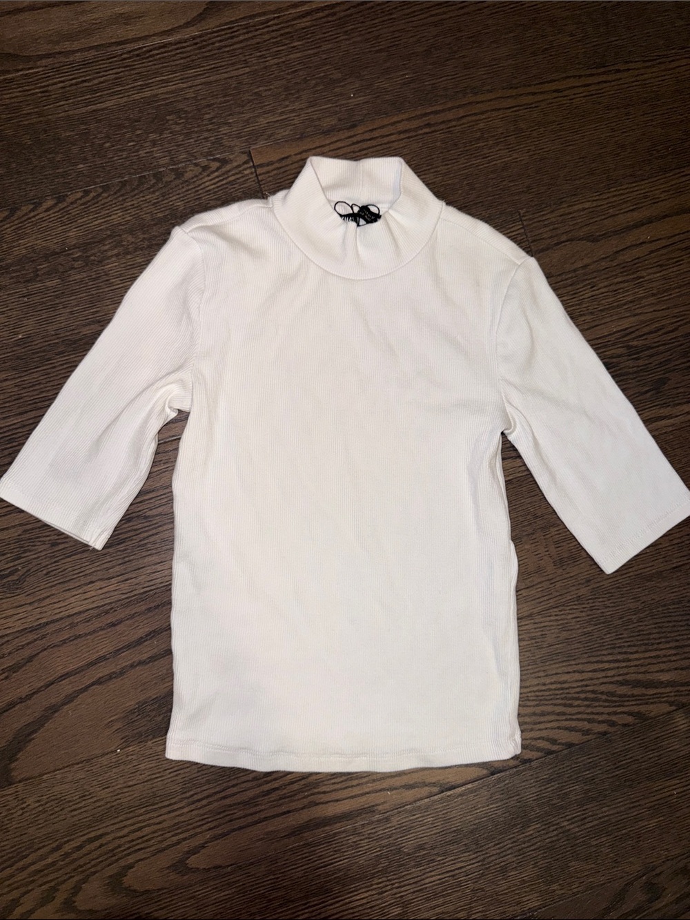 Zara White Mock Neck Women’s Top